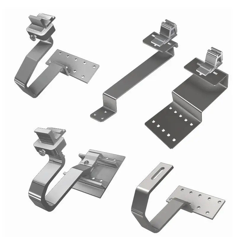 Kait Panel Surya Kekuatan Tinggi Atap Kait Atap Instalasi Sekrup 1.4KN / M2