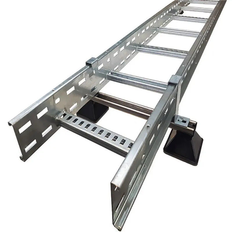 1.5 - 2.5mm Ladder Type Cable Tray Ketahanan Korosi Baki Kabel Baja Galvanis