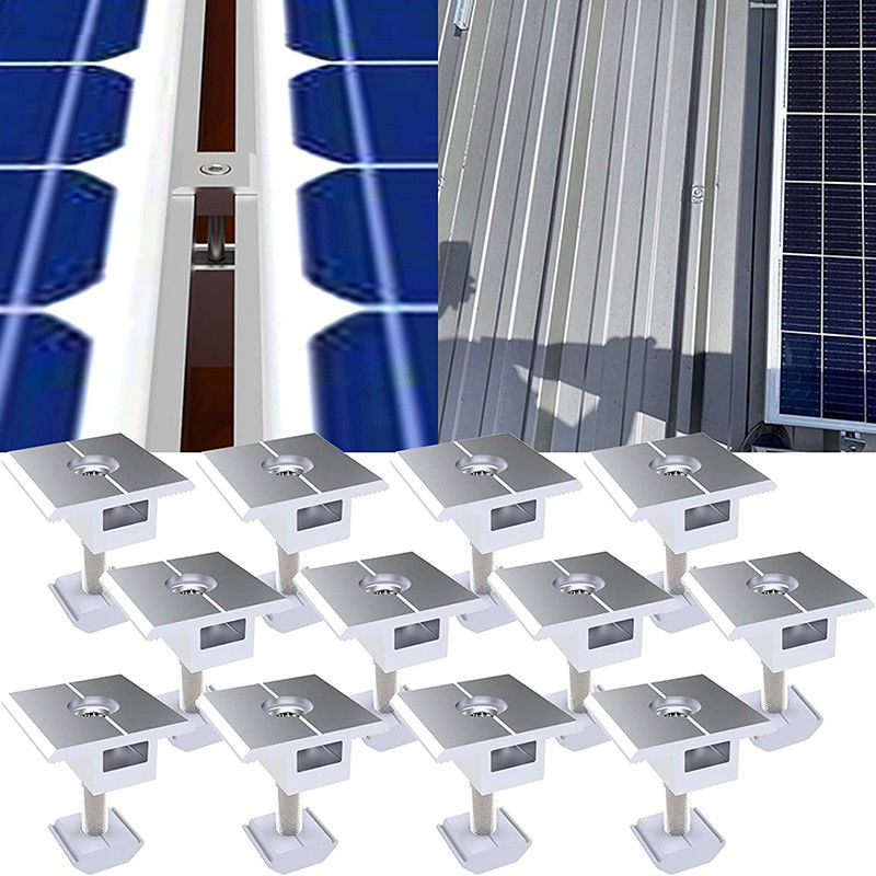 Pemasangan Panel Surya Mid Clamp Anti Korosi Bersertifikat ISO9001
