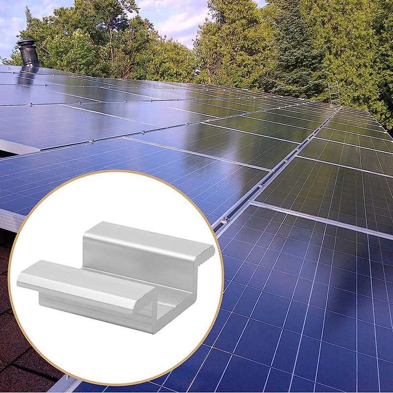 Klem Atap Panel Surya Logam Tidak Berkarat 40/50/60 / 80mm 1.5KN / M2 Beban Salju