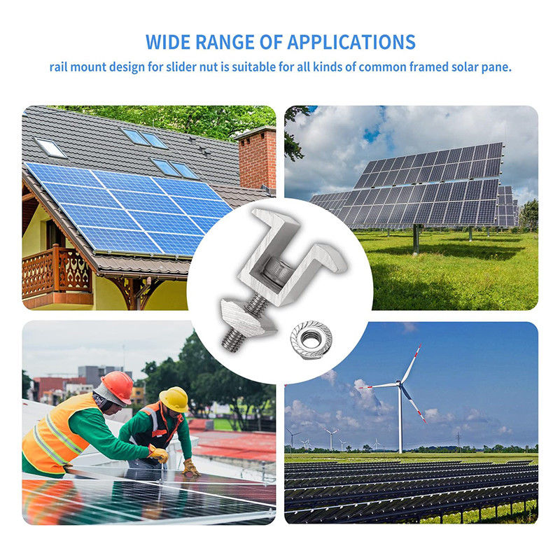 Klem Atap Panel Surya Logam Tidak Berkarat 40/50/60 / 80mm 1.5KN / M2 Beban Salju