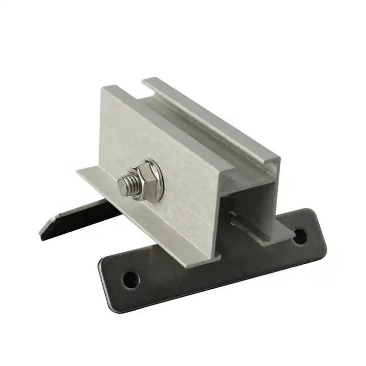 Metal atap panel surya aluminium perlengkapan atap PV instalasi kit perlengkapan atap jahitan vertikal dari produsen Cina