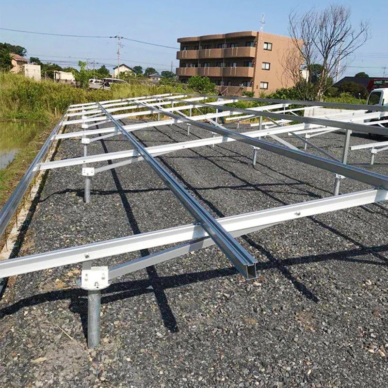 Sistem pemasangan surya tanah aluminium yang dapat disesuaikan Ketahanan korosi untuk instalasi surya