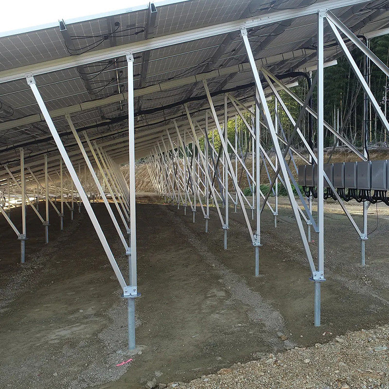 Konkrit Foundation tahan korosi tanah Solar Panel Mounting Bracket untuk penyesuaian sudut miring