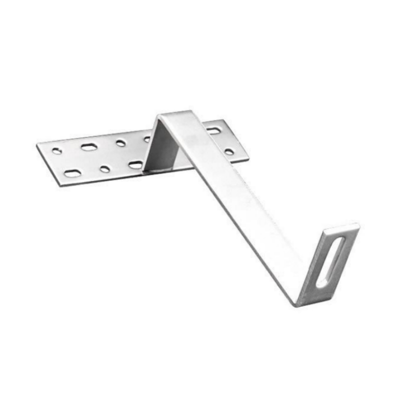 Sistem Pemasangan Atap Datar Kait Atap Surya Baja Tahan Karat Pabrikan untuk Panel Surya untuk Atap Batu Tulis Surya