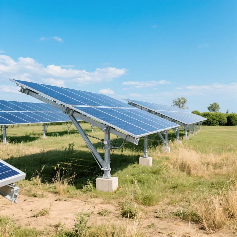 Struktur Pemasangan Tanah Fotovoltaik Fondasi Sekrup Tanah Sistem Pemasangan Tanah Surya Untuk Pembangkit Listrik Tenaga Surya