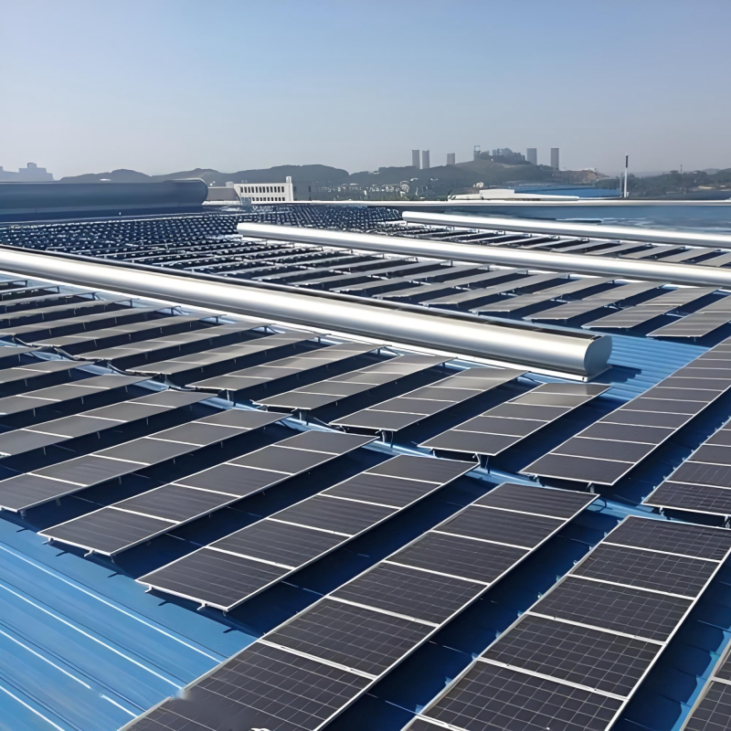 Braket Pemasangan Atap Panel Surya untuk Atap Seng Berdiri Anti-Korosi Dapat Disesuaikan Pemasangan Cepat