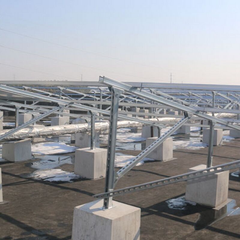 Bracket pemasangan panel surya yang dirancang dengan rak yang sudah dipasang dan balok baja kekuatan tinggi untuk dukungan dan pemasangan yang mudah